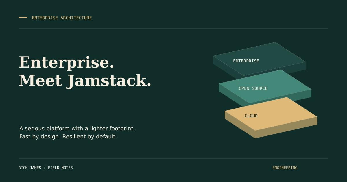 Enterprise meets Jamstack: layered enterprise, open-source and cloud foundations.
